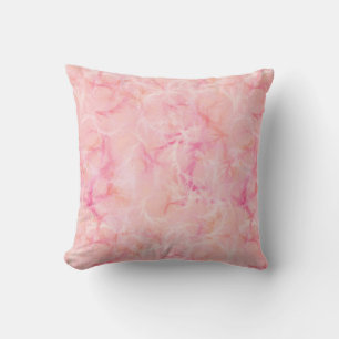 Coussin Impression de tourbillon de marbre - rose corail