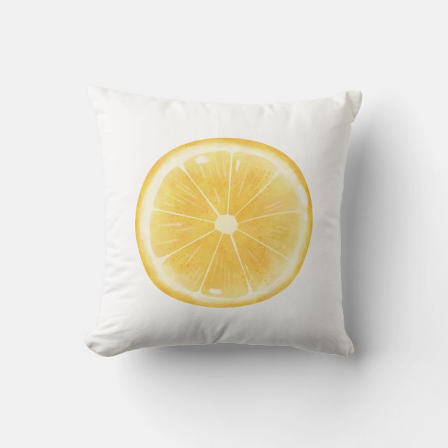 Coussin Impression de tranche de citron (Recto)