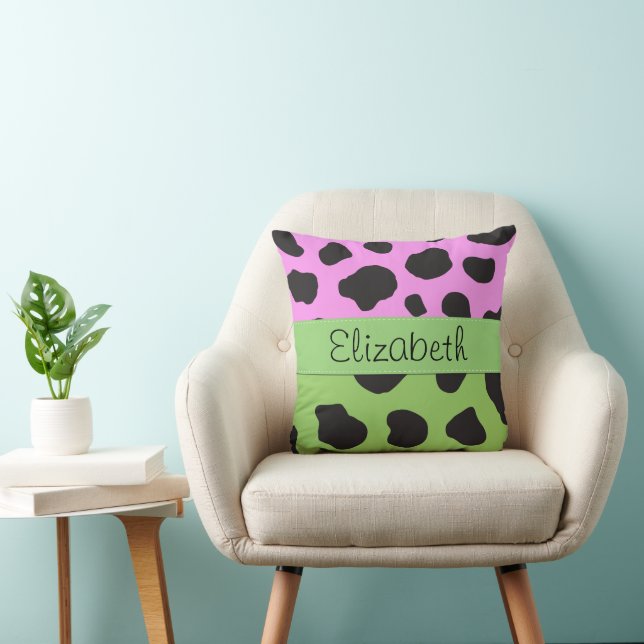Coussin Impression de vache, Motif de vache, Spots de vach (Chaise)
