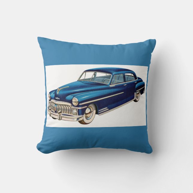 Coussin Impression DeSoto bleue 1950 (Recto)