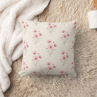 Coussin Impression d'oreiller de fleur de naissance d'octo