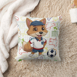 Coussin Impression d'une cayote de football