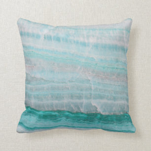 Coussin Impression en pierre de granit turquoise