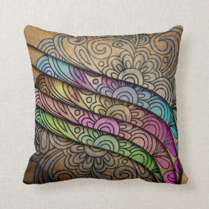 Coussin Impression florale à la mode d'aquarelle