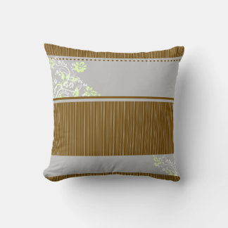 Coussin Impression florale Brown et bleue