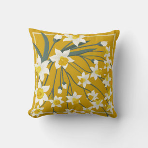 Coussin Impression florale foulard inhabituelle. Style mod