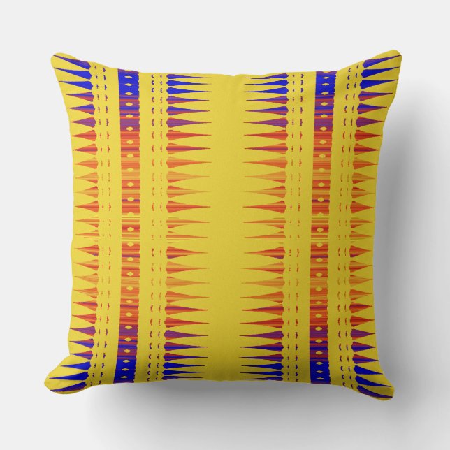 Coussin Impression géométrique afrocentrique  (Recto)
