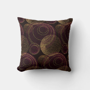 Coussin Impression géométrique Or Luxuriante
