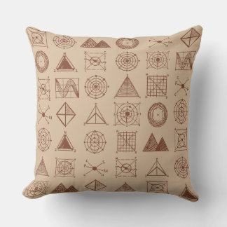 Coussin Impression géométrique Vintage - Mathématiques de