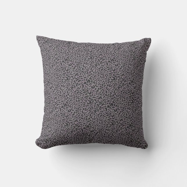 Coussin Impression léopard (foncé) (Recto)