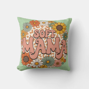 Coussin Impression léopard rétro "Maman douce" Graphique f