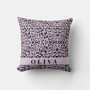 Coussin Impression léopard rose personnalisée classique