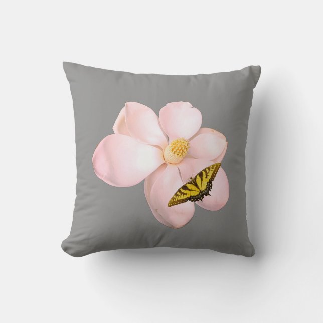 Coussin Impression Magnolia, Papier pour Affiche de Valeur (Recto)