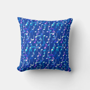Coussin Impression musicale - indigo blue, multi