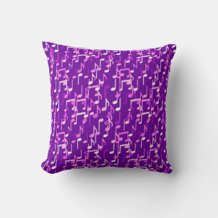 Coussin Impression musicale - violet violet, multi