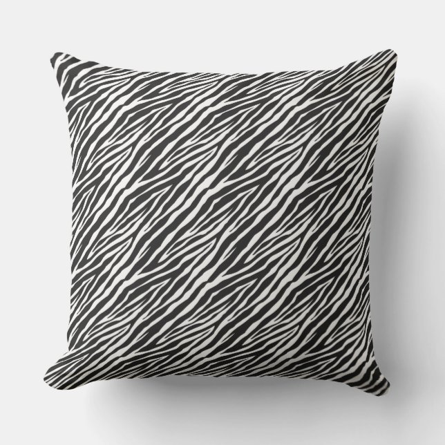 Coussin Impression noire Zebra (Recto)