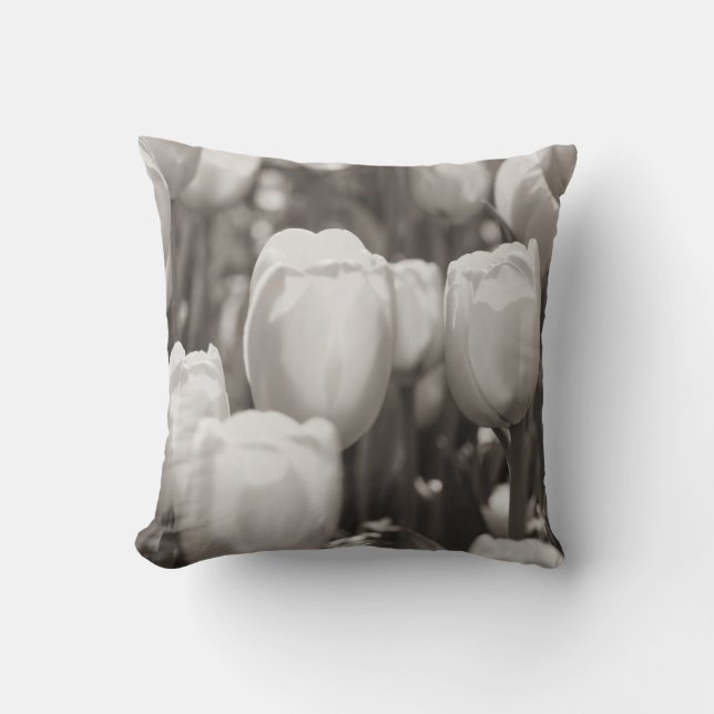 Coussin Impression photographique de tulipes rouges. aiman (Recto)