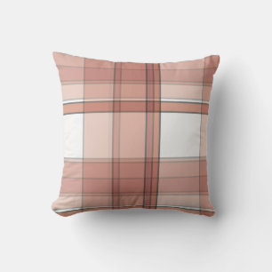 Coussin Impression Plaid Rose Dusty