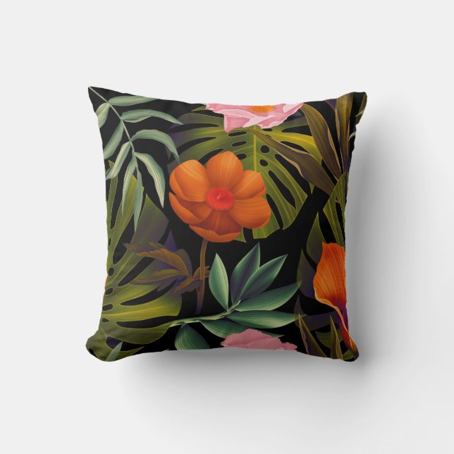 Coussin Impression tropicale moderne (Recto)