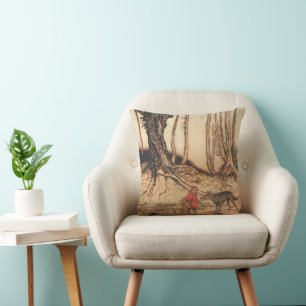 Coussin Impression vintage d'Arthur Rackham du Petit Chape