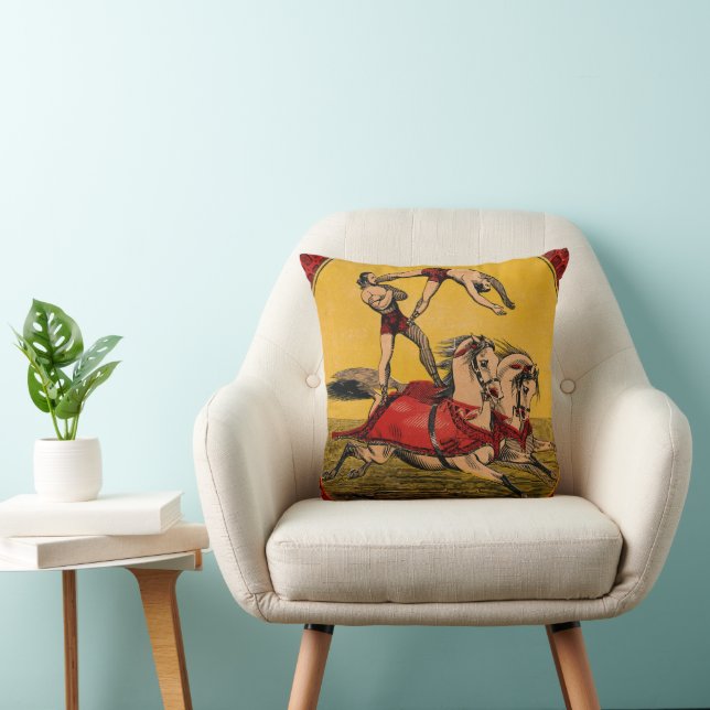 Coussin Impression vintage De Bareback Riders Perfoming St (Chaise)