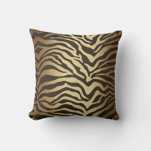 Coussin Impression Zèbre Impression Peau d'Animal Moderne  (Recto)