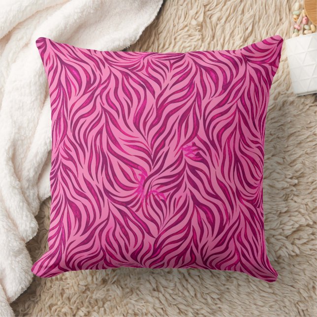 Coussin Impression zèbre rose Barbiecore Y2K motif animal (Couverture)