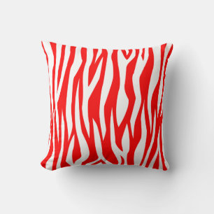 Coussin Impression Zèbre rouge