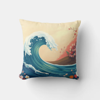 Coussin Impressionistic Ocean Wave