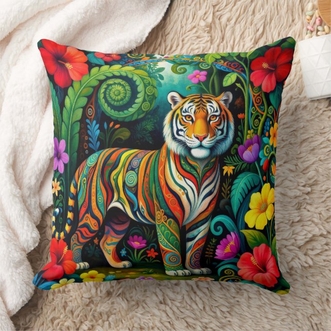 Coussin Impressionnant Fée Tigre Animal (Couverture)