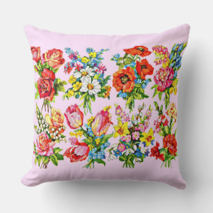 Coussin impressionnante collection florale de fleurs