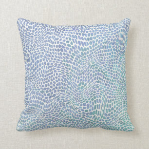Coussin Impressionniste Motif de la vague de verre océaniq
