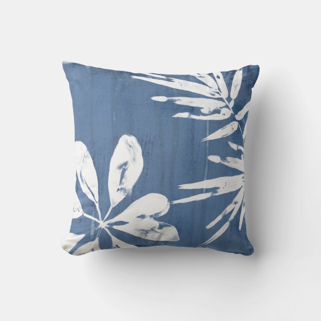 Coussin Impressions tropicales Indigo - Verdure tropicale (Recto)