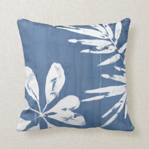 Coussin Impressions tropicales Indigo - Verdure tropicale