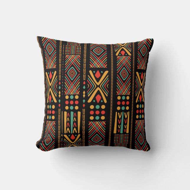 Coussin Imprimantes traditionnelles africaines  (Recto)