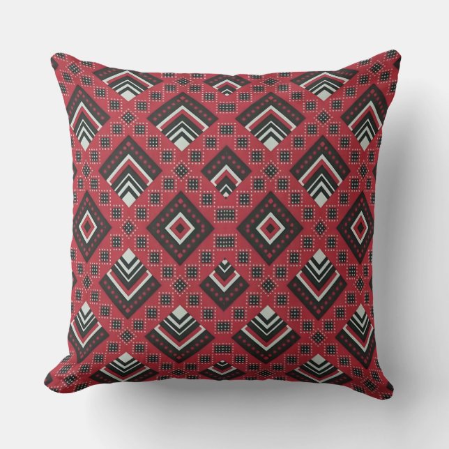 Coussin Imprimé africain traditionnel zimbabwéen Jira reRe (Recto)