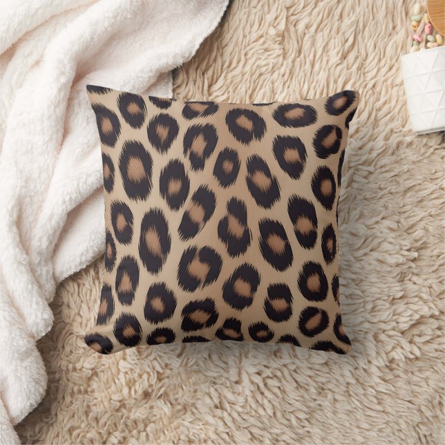 Coussin Imprimé Animal Classique Léopard Brun Guépard (Couverture)