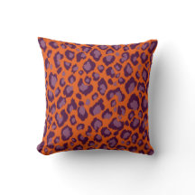 Imprimé Animalier Léopard Orange Violet Mauve