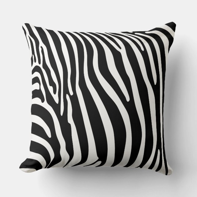 Coussin Imprimé animalier zèbre (Recto)