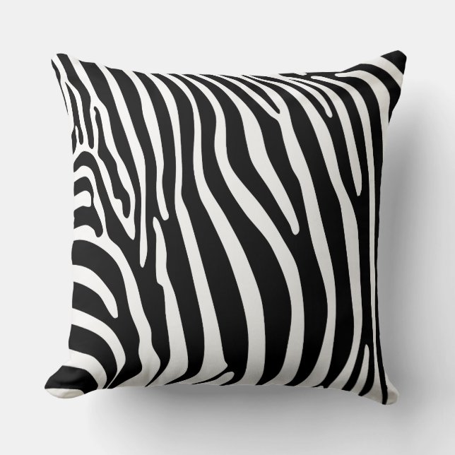 Coussin Imprimé animalier zèbre (Recto)