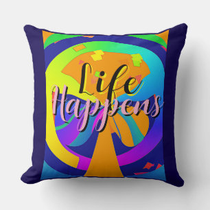 Coussin Imprimé arc-en-ciel La vie arrive