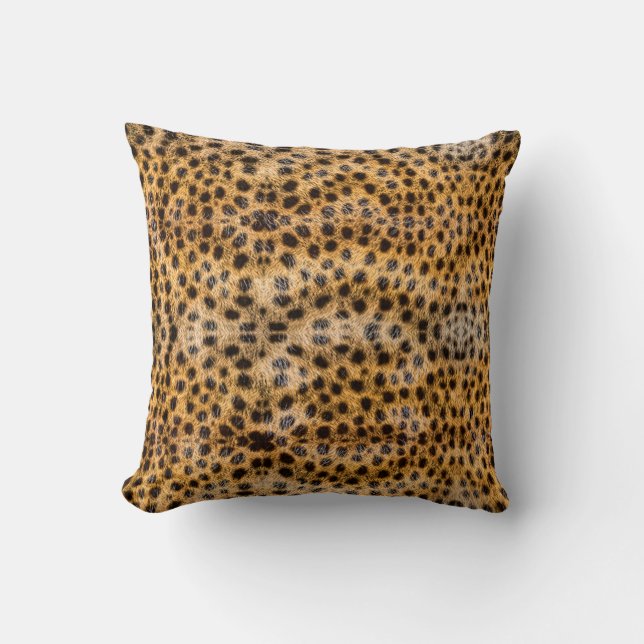 Coussin Imprimé de fourrure de guépard exotique tendance I (Recto)