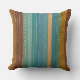 Coussin Imprimé de rayures futuristes du milieu du siècle
