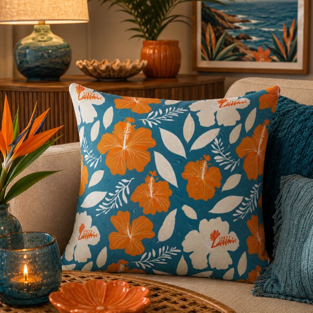 Coussin imprimé hawaïen  (Créateur téléchargé)