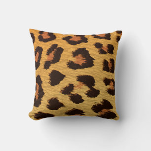 Coussin Imprimé léopard Animal  Peau de guépard or et marr