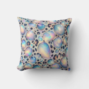 Coussin Imprimé léopard girly opale posh
