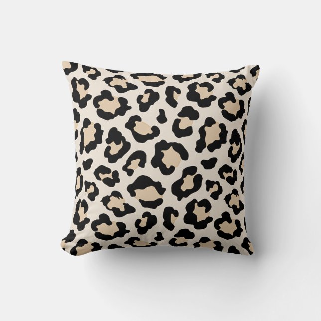 Coussin Imprimé léopard lavande (Recto)