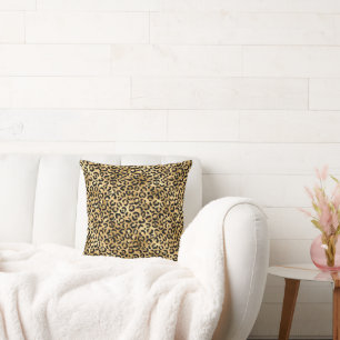 Coussin Imprimé léopard or luxe - Motif animal glamour cos