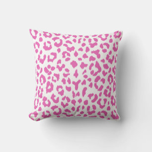 Coussin Imprimé léopard rose avec monogramme