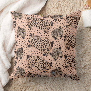 Coussin Imprimé léopard rose – Chic Animal